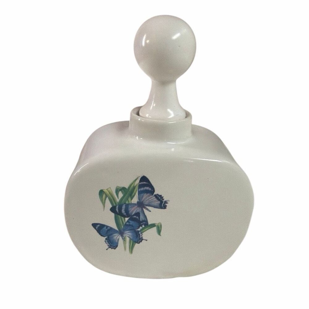 FTD Inc Collectible Blue Butterfly Accented Bottle With Stopper Blue Butterflies
